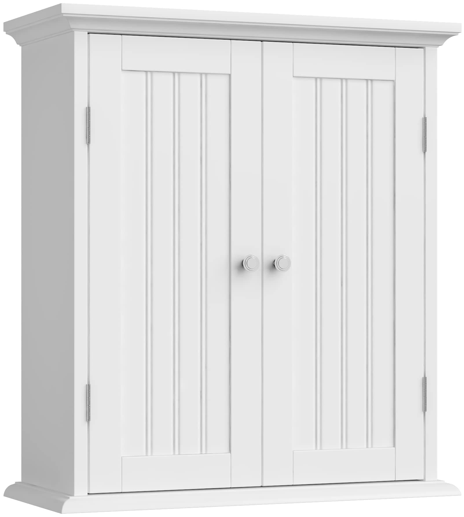 ChooChoo Toilet Wall Cabinet, Space-Saving Medicine Cabinet with 2 Doors & Shelves