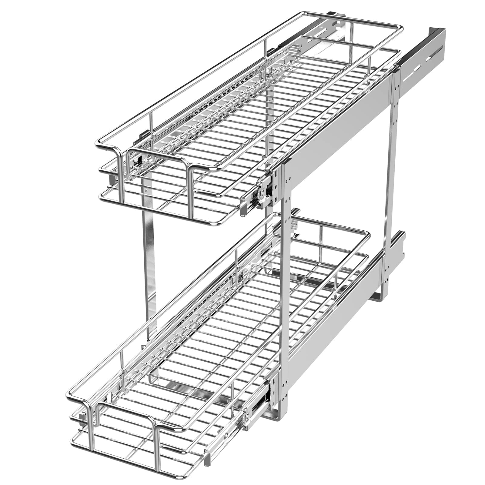 LOVMOR 2 Tier Slide Out Kitchen Cabinet Organizer