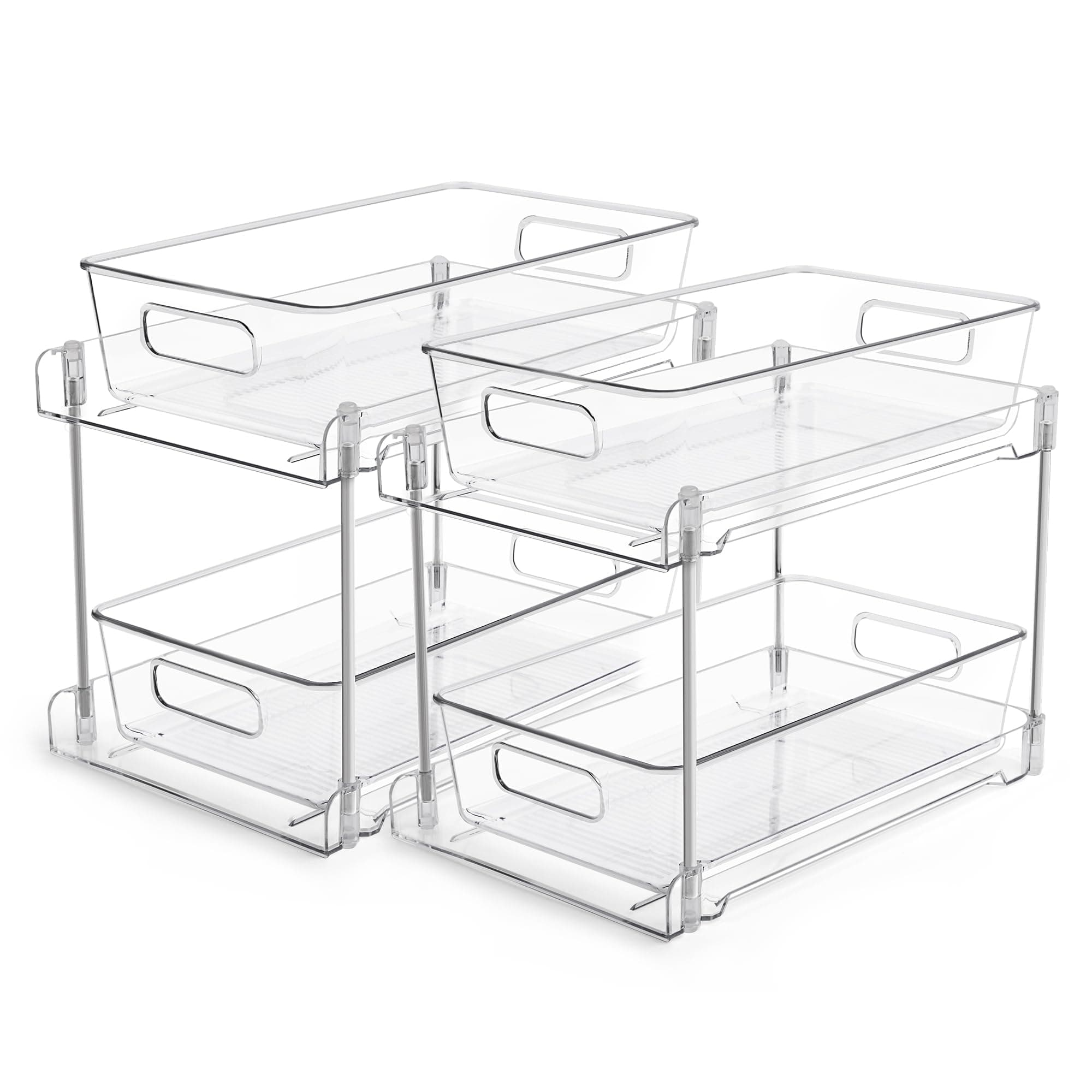 Vtopmart 2-Tier Bathroom Storage Organizer, Clear Under-Sink Vanities & Cabinets