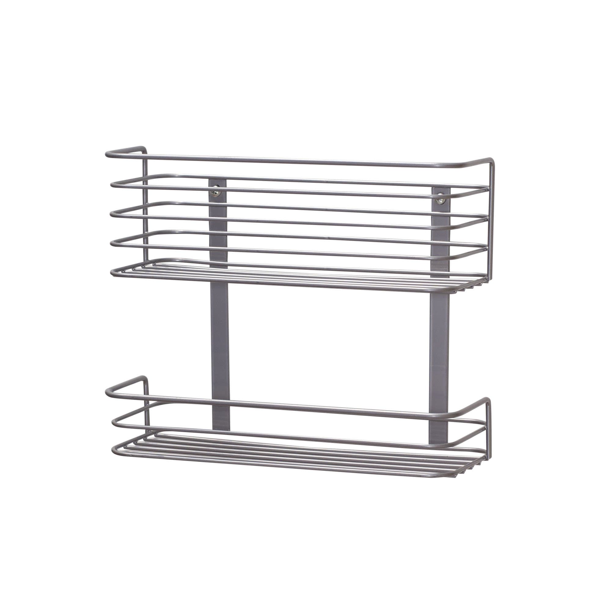 Double Basket Cabinet Organizer for Solid Doors or Walls | Household Essentials 1228-1