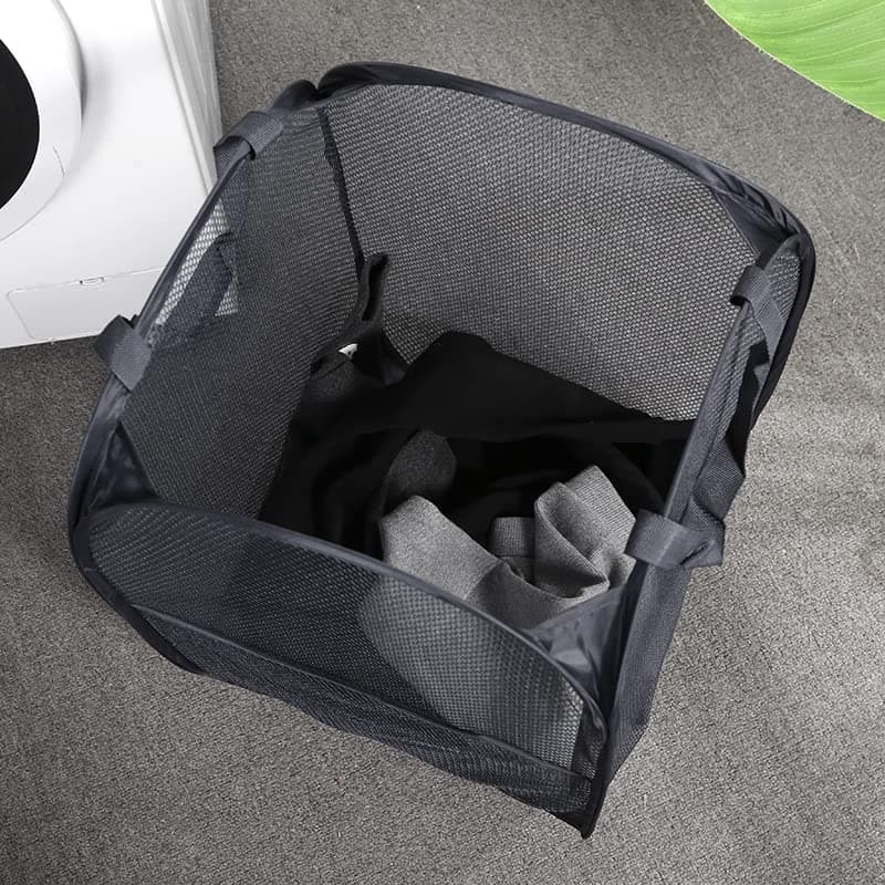 Popup Laundry Hamper 2-Pack, Foldable Mesh Basket for Dorm, Laundry Room, Bedroom, RV