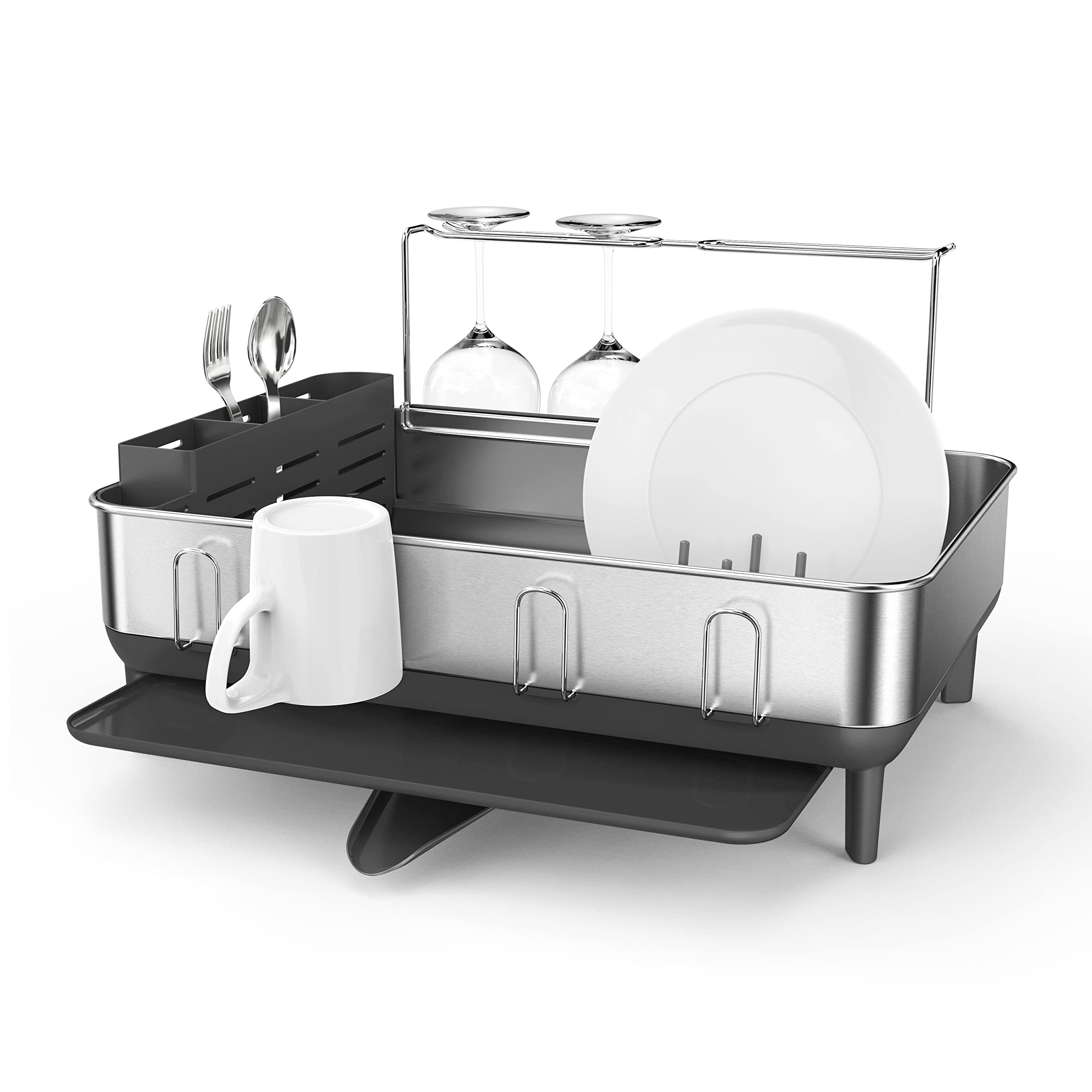 Simplehuman Fingerprint-Proof Grey Dish Drying Rack