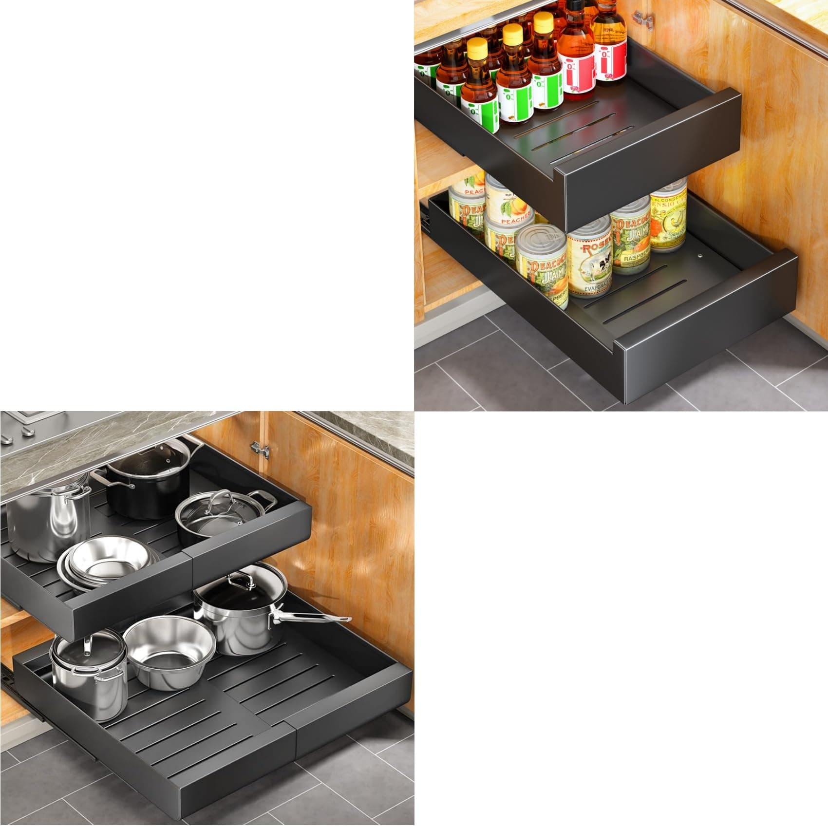 Kitstorack Pull Out Cabinet Organizer Bundle