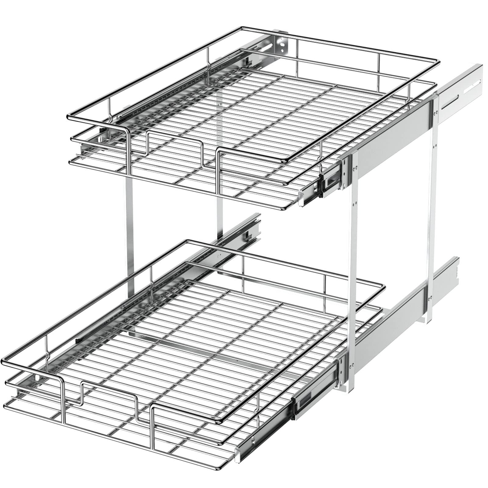 LOVMOR 2 Tier Slide Out Kitchen Cabinet Organizer