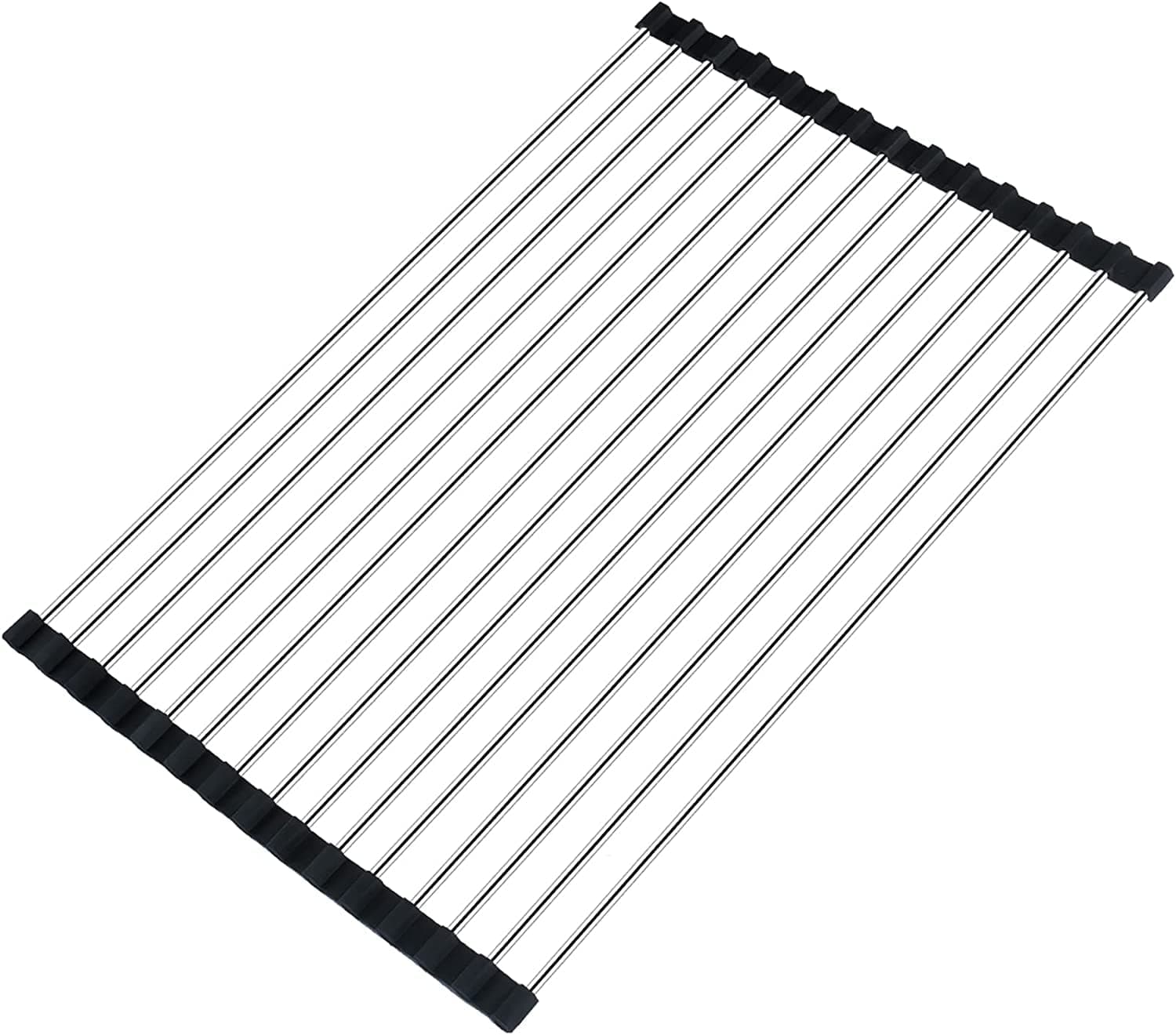 Seropy Roll-Up Dish Drying Rack Over Sink, Stainless Steel, 17.5"x11.8"