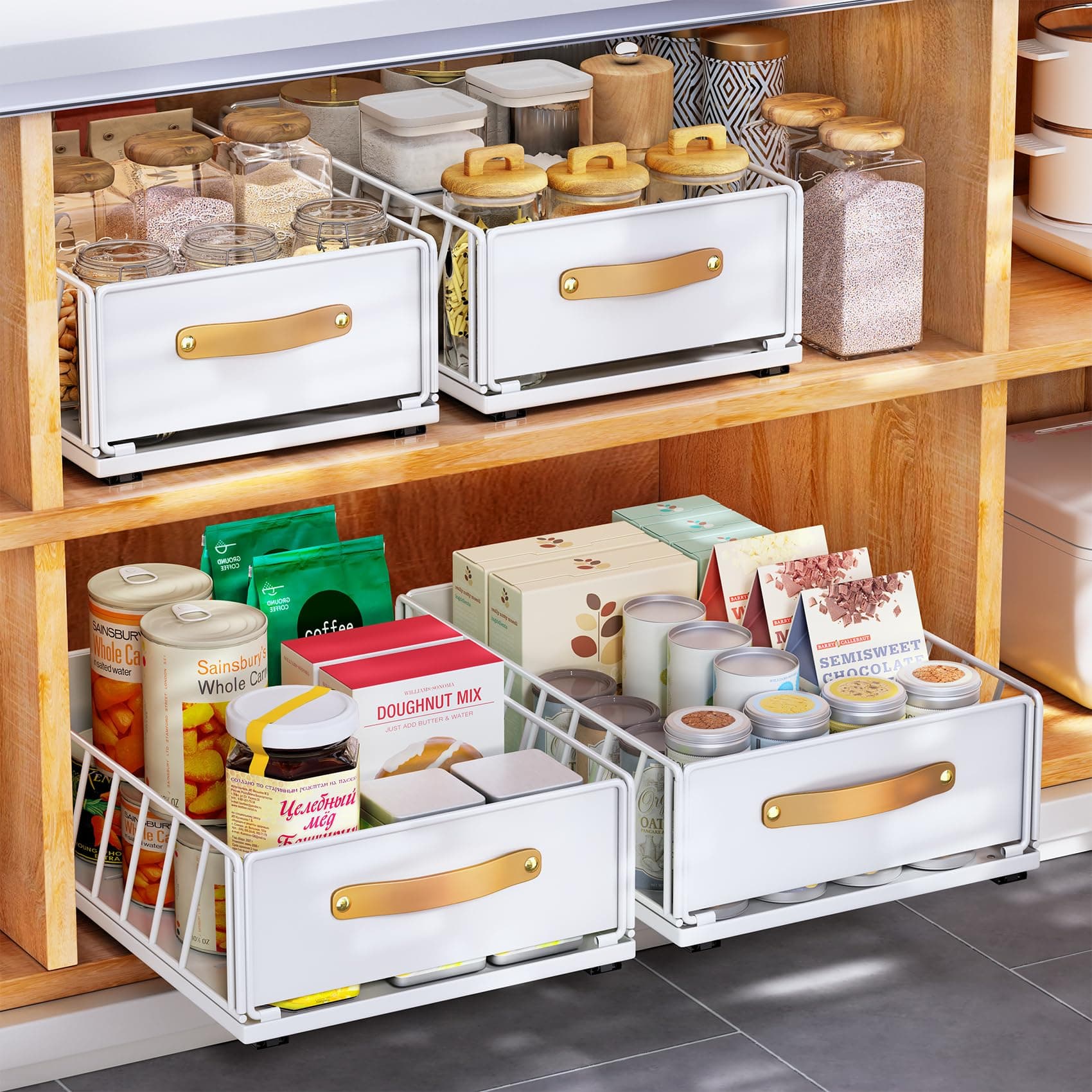 Adhesive Cabinet Organizer for Kitchen and Bathroom