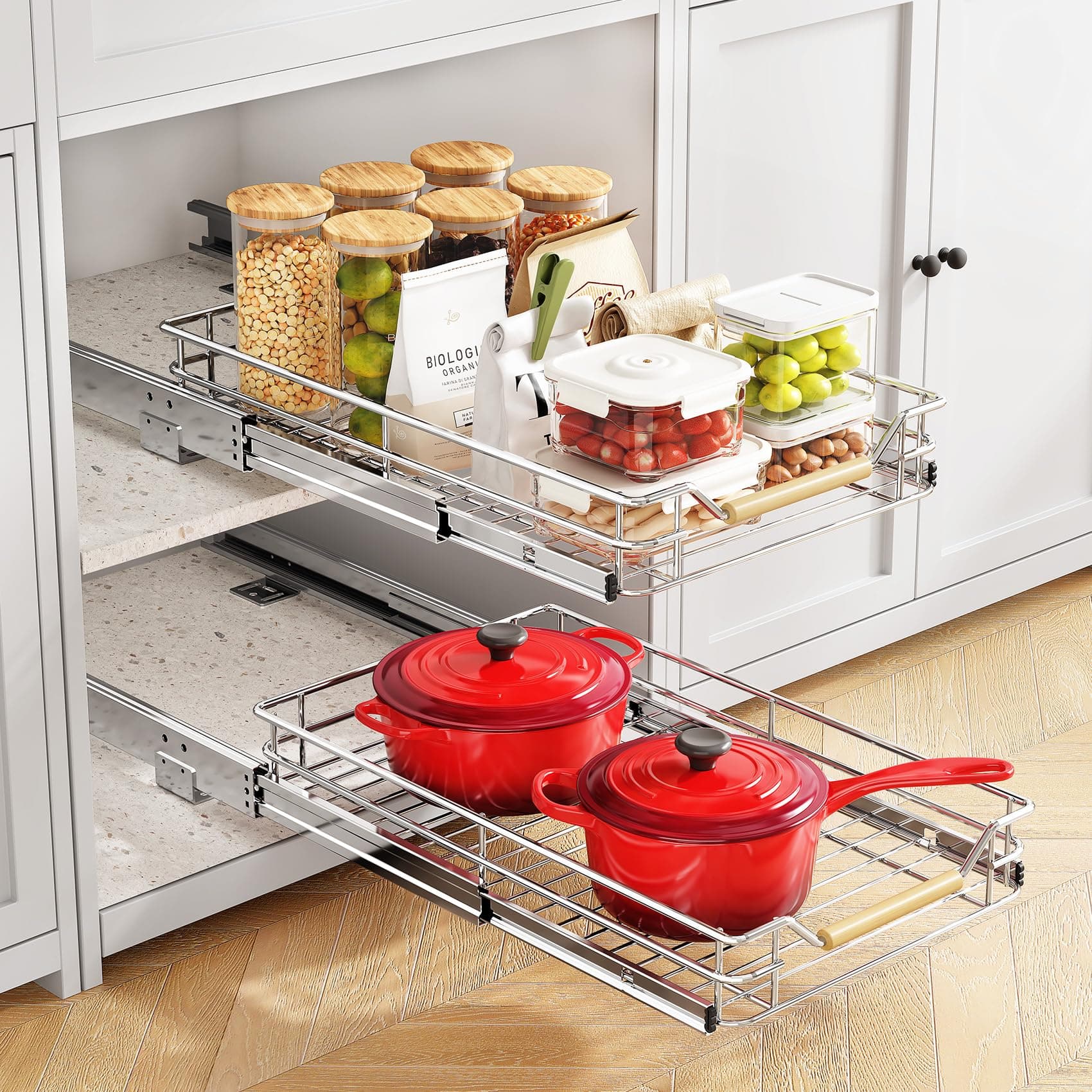 Heavy Duty Pull Out Cabinet Organizer for Kitchen Cabinets