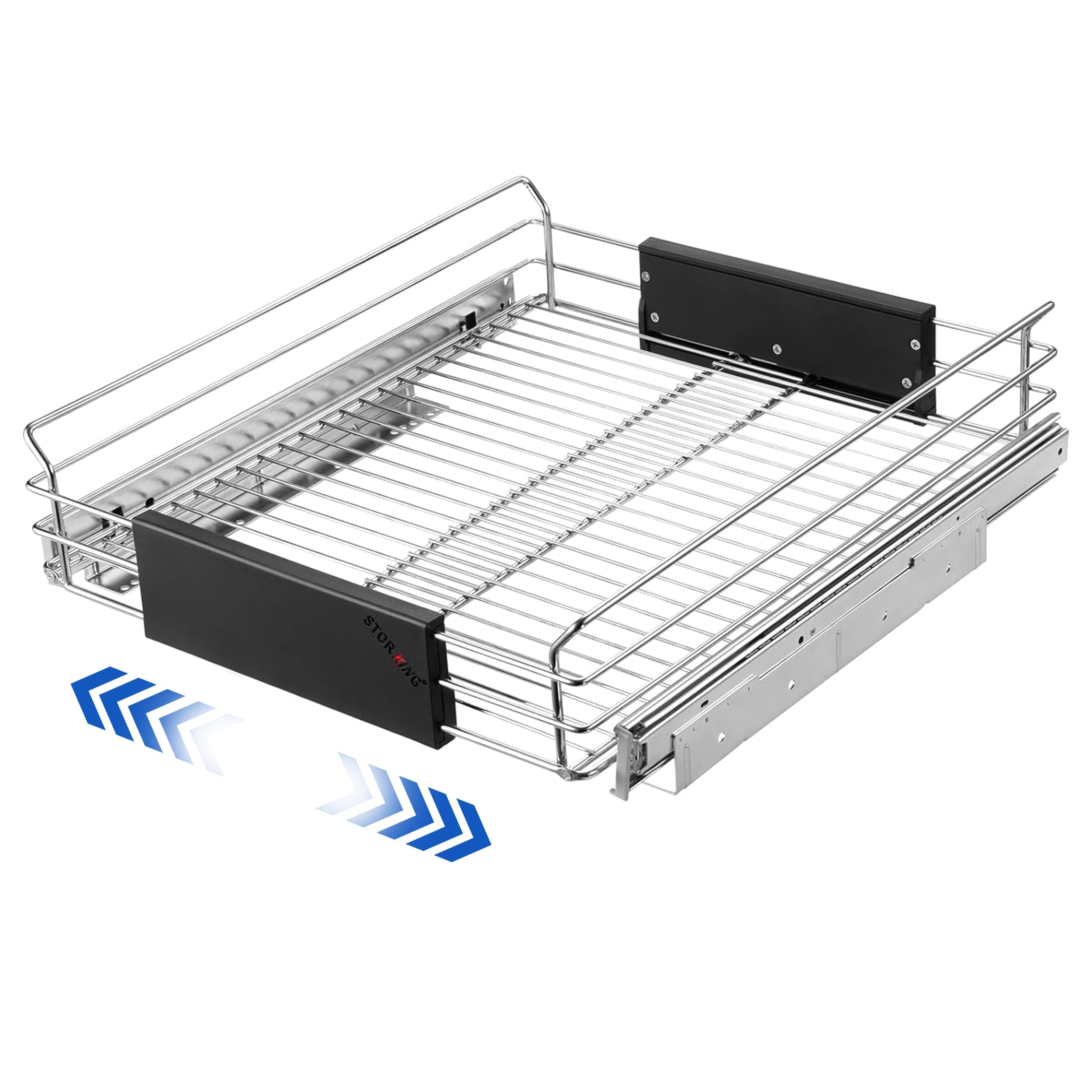 Heavy Duty Chrome Plated Slide Out Drawer Organizer for Kitchen Cabinets