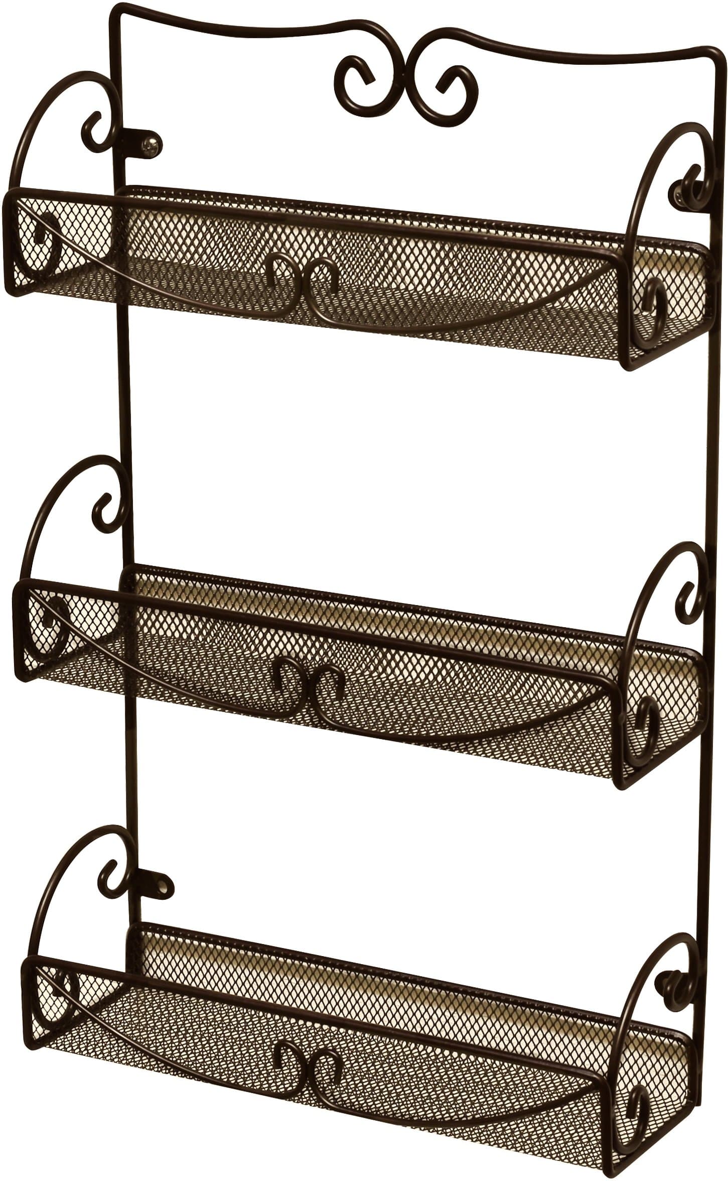 Deco Brothers Bronze 3-Tier Wall Mount Spice Rack