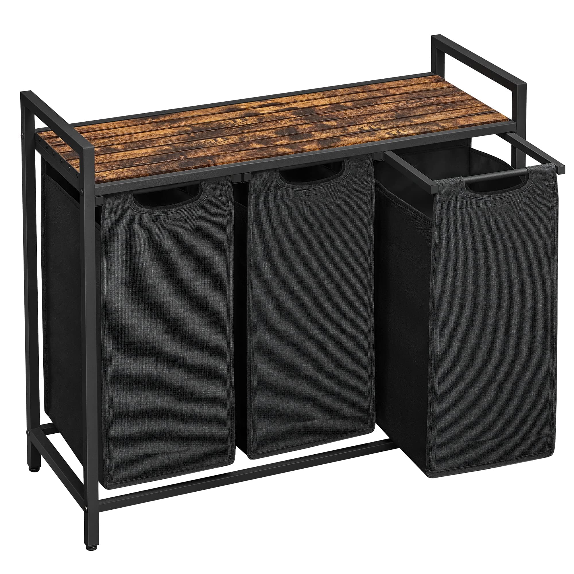 Laundry Sorter with Removable Bags and Shelf for Busy Homeowners