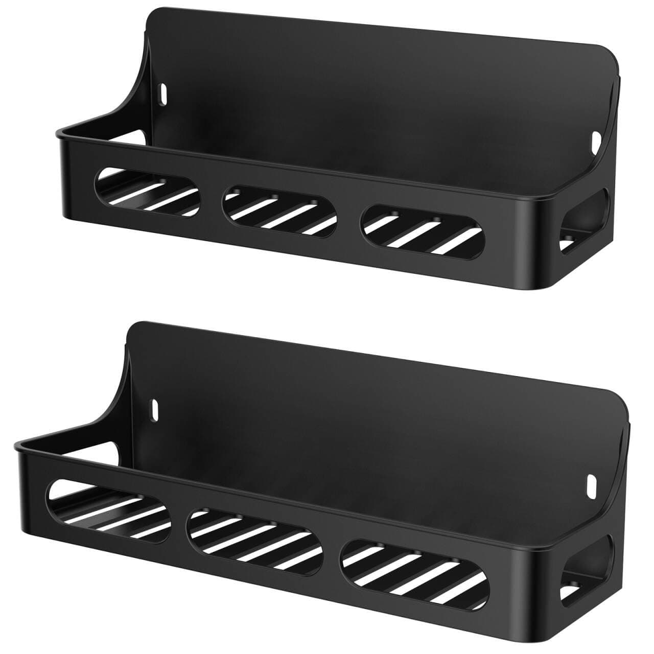 Goovilla Magnetic Spice Rack & Wall Baskets, Black 4-Pack