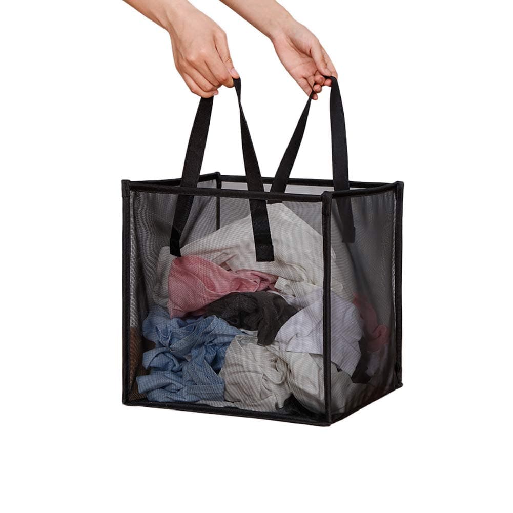 HONOMA Black Foldable Laundry Bag for Travel and Storage
