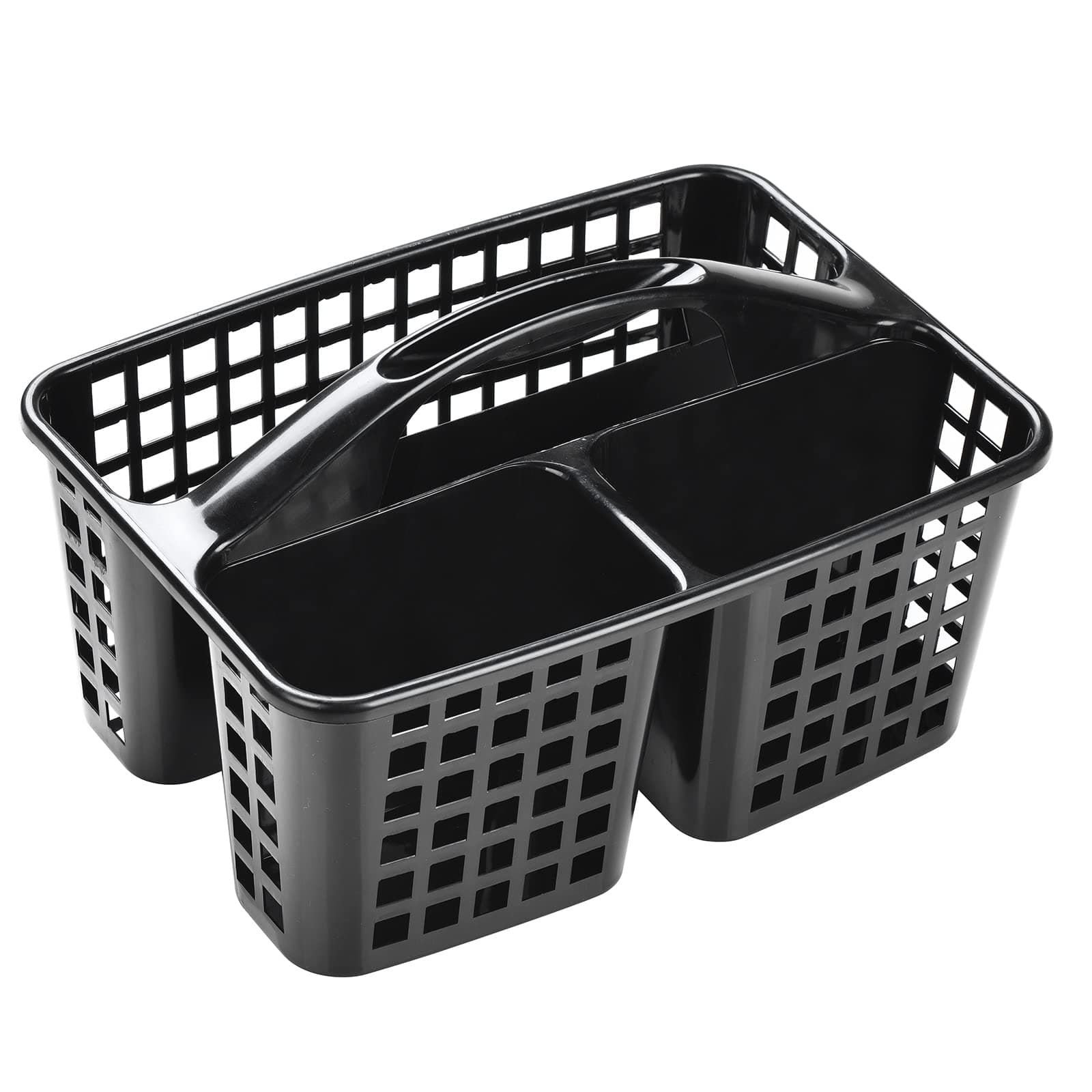 ALINK Black Plastic Shower Storage Caddy with Compartments